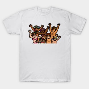 Group of diversity multi-ethnic people on beach summer vacation T-Shirt